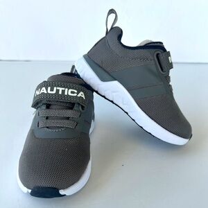 Nautica • Infant Size 5 • Towhee Saga Athletic Slip on • Gray •Hook & Loop Strap